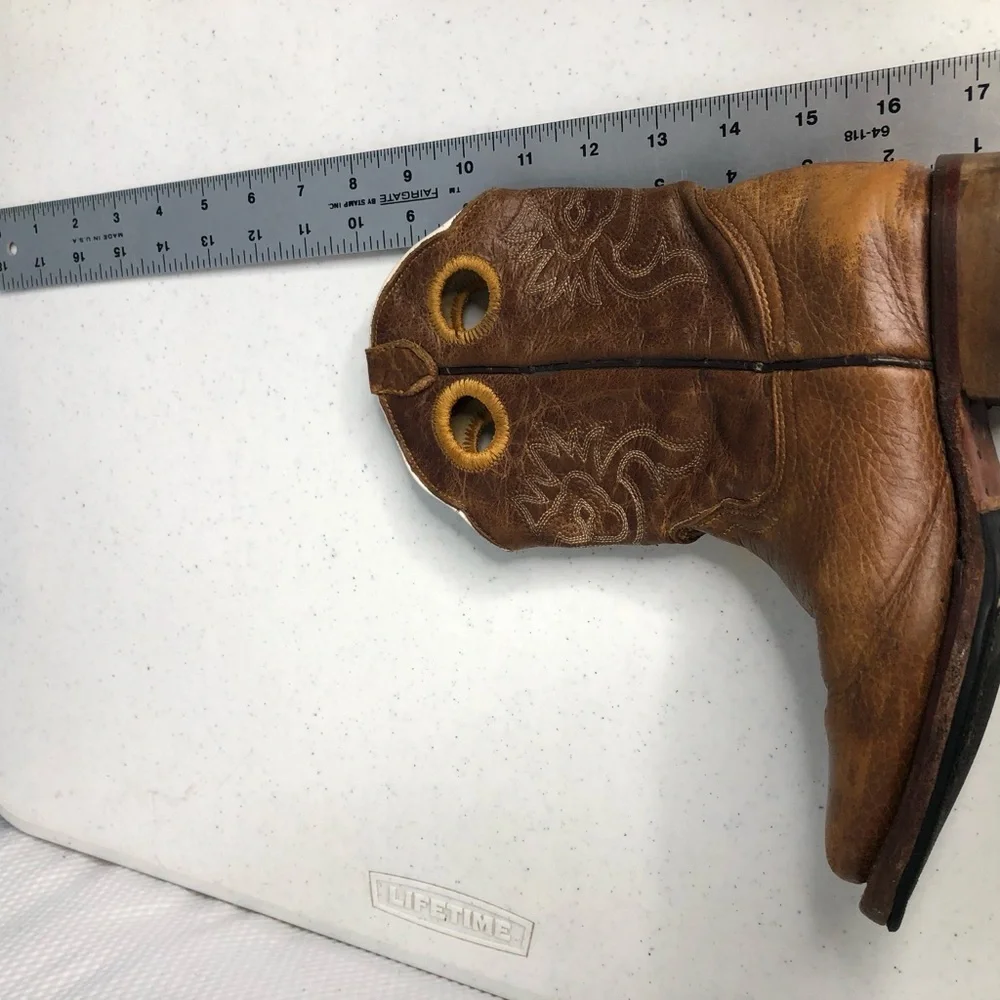 Veronica Palomino Castro kids size 13 western leather boots/035-20 2887/ brown